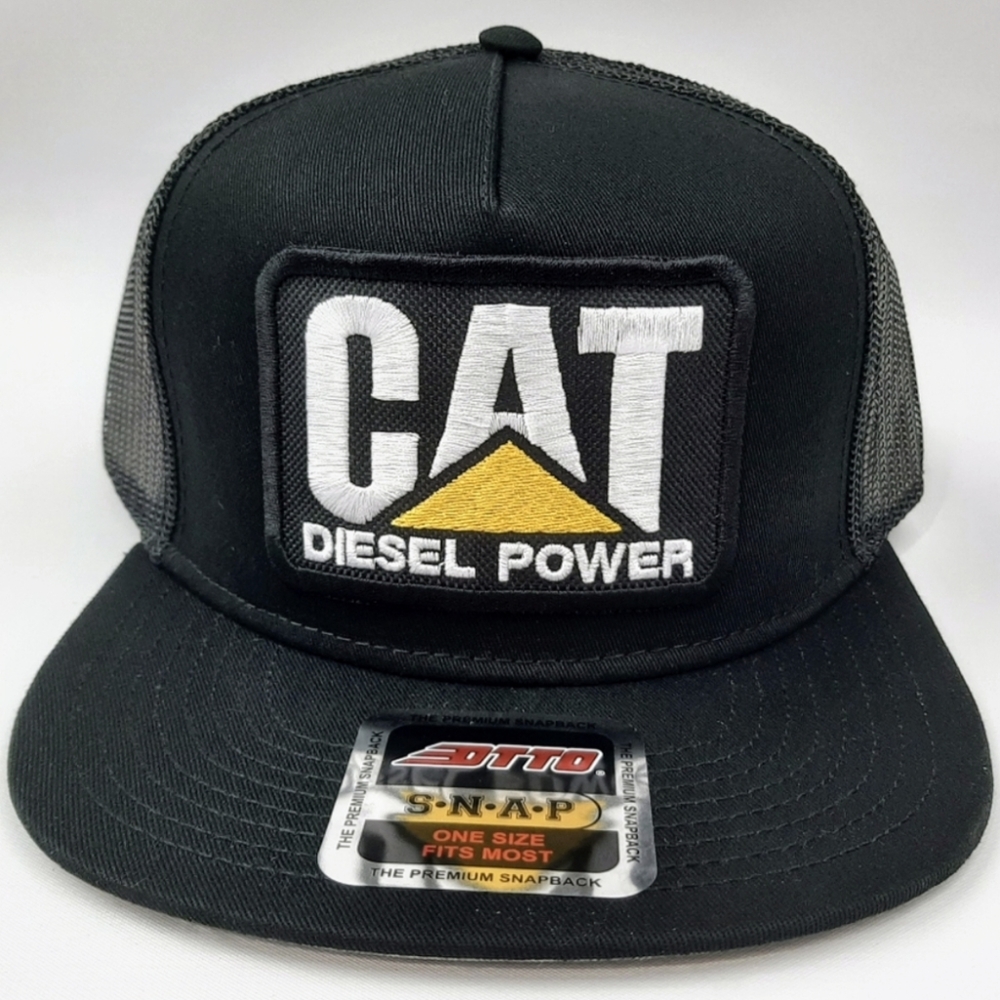 CAT Diesel Power Retro Vintage Style American Equipment Operator Patch Trucker C
